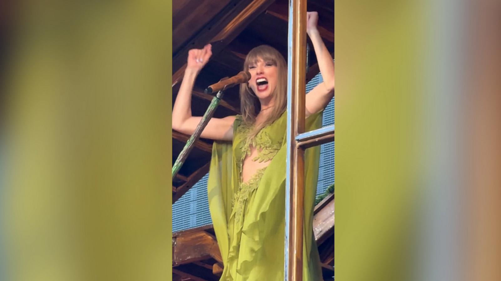 VIDEO: Taylor Swift congratulates couple after spotting proposal during show