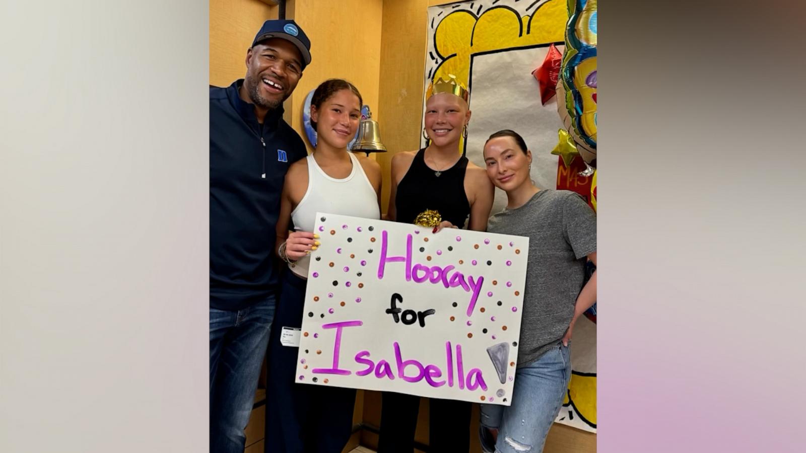 VIDEO: Isabella Strahan rings bell after finishing chemo