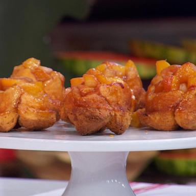 VIDEO: Pastry chef Zac Young makes hot honey peach biscuits