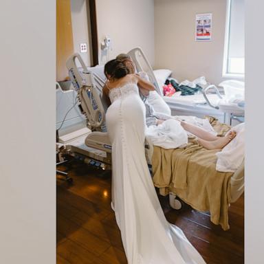 VIDEO: Bride surprises matron of honor the morning of wedding after she had her baby