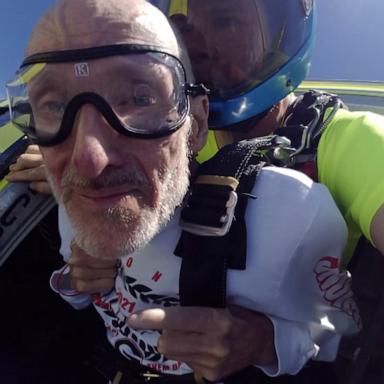 VIDEO: Man with ALS gets wish granted to go skydiving