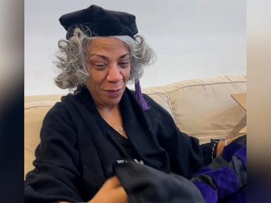 WATCH:  Woman gets surprised with cap and gown she never had after law school graduation