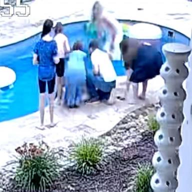 Matthew Shortridge said he was watching the kids in the pool with other adults nearby and looked away for a moment, when suddenly he heard "blood-curdling screams" from his other daughter.