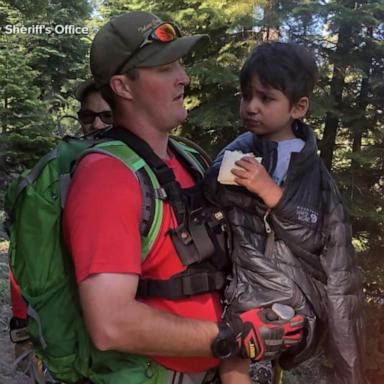 VIDEO: 4-year-old reunited with family after night in the forest