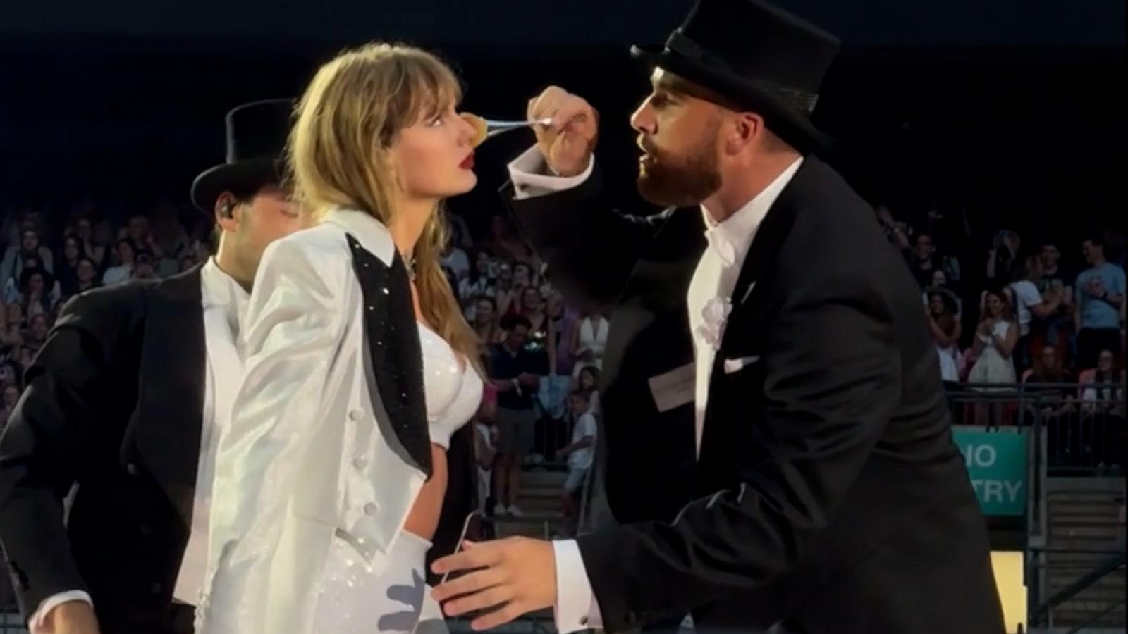 VIDEO: Taylor Swift surprises London concertgoers with Travis Kelce onstage appearance