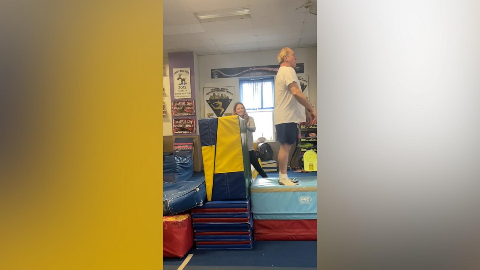 VIDEO: Man who did back tuck in 60s proves you can always learn new tricks