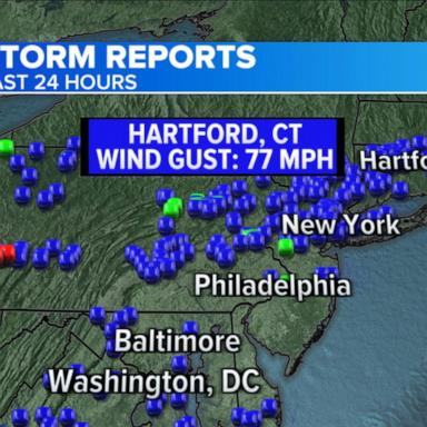 VIDEO: Damaging storms slam Northeast