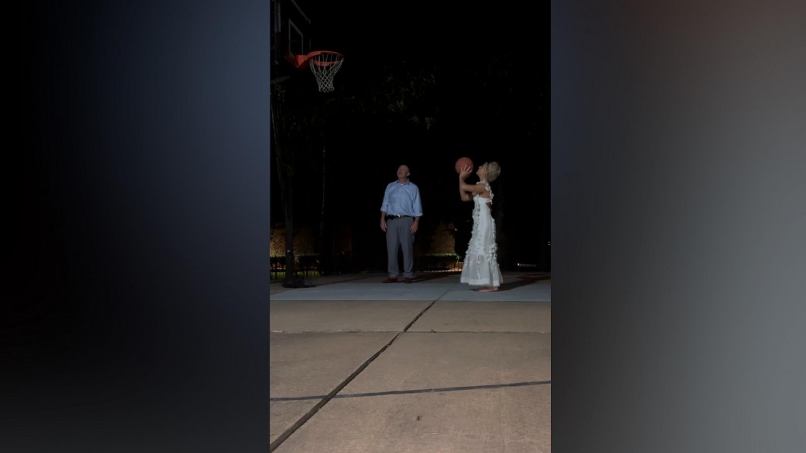 VIDEO: Woman shares sweet video of her playing basketball with her dad before her wedding