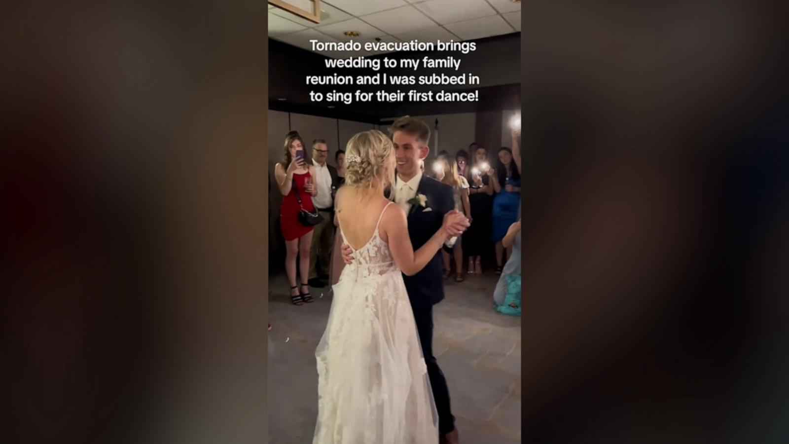 Jack Jones shared a video of him singing Ed Sheeran's hit, "Perfect," as the newlyweds danced together in darkness caused by a power outage.