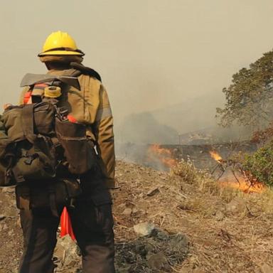 VIDEO: Firefighters continue to battle wildfires in California