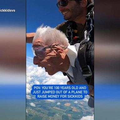 VIDEO: WW2 paratrooper skydives for 100th birthday