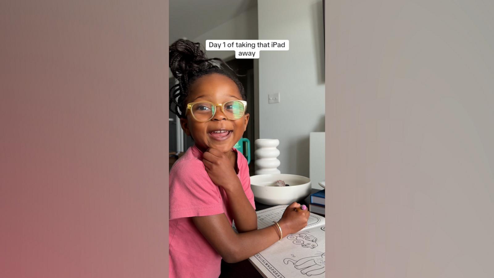 VIDEO: Mom's videos about cutting back screen time and encouraging letter learning go viral