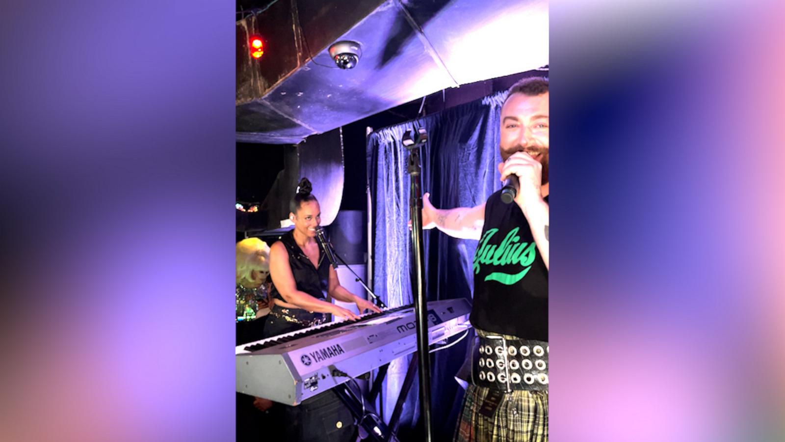 VIDEO: Sam Smith and Alicia Keys duet at NYC gay bar