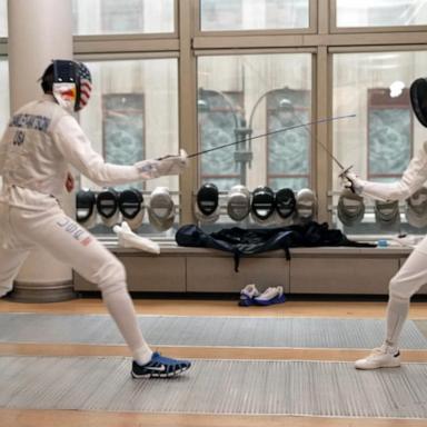 VIDEO: 'GMA' tries fencing at 2024 Summer Games