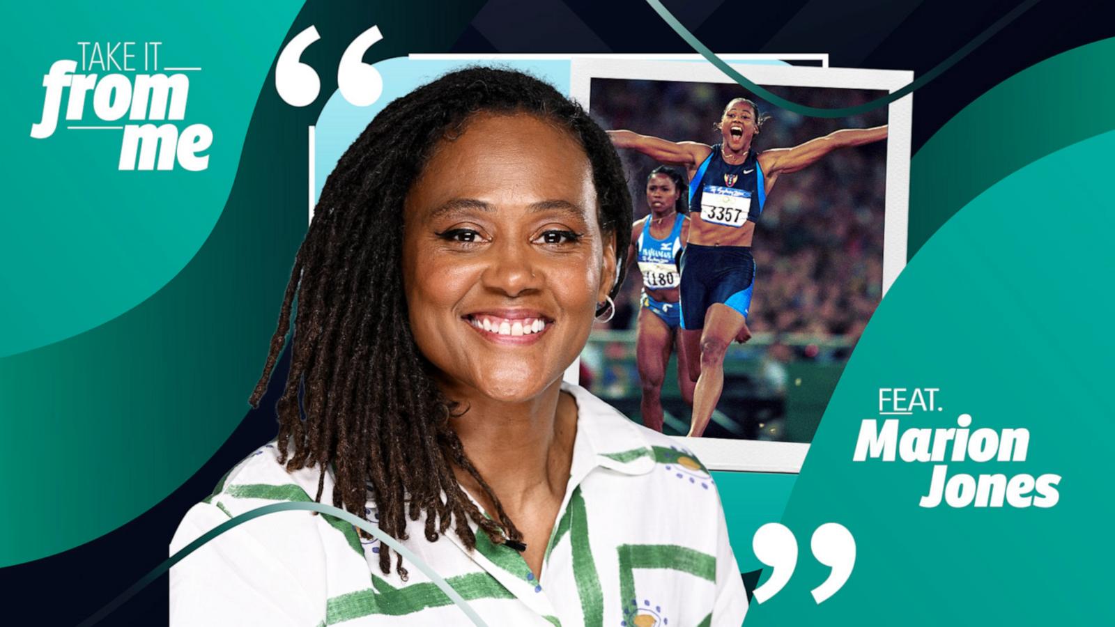 The former Olympian sat down with "GMA" to talk through key moments from her life and what she would tell a younger Jones.