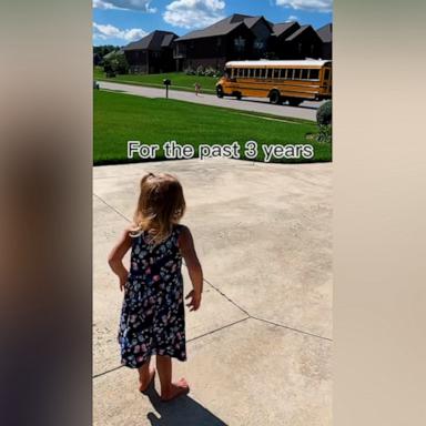 After years of welcoming her older sisters home from school, it was finally Loxley's turn.