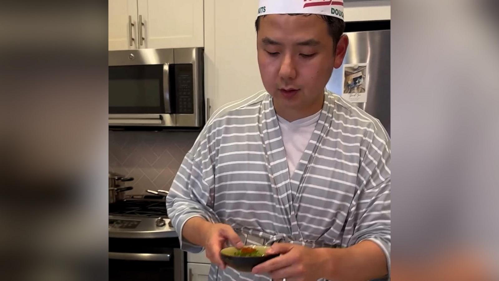 VIDEO: Husband makes incredible sushi dinner for wife after giving birth