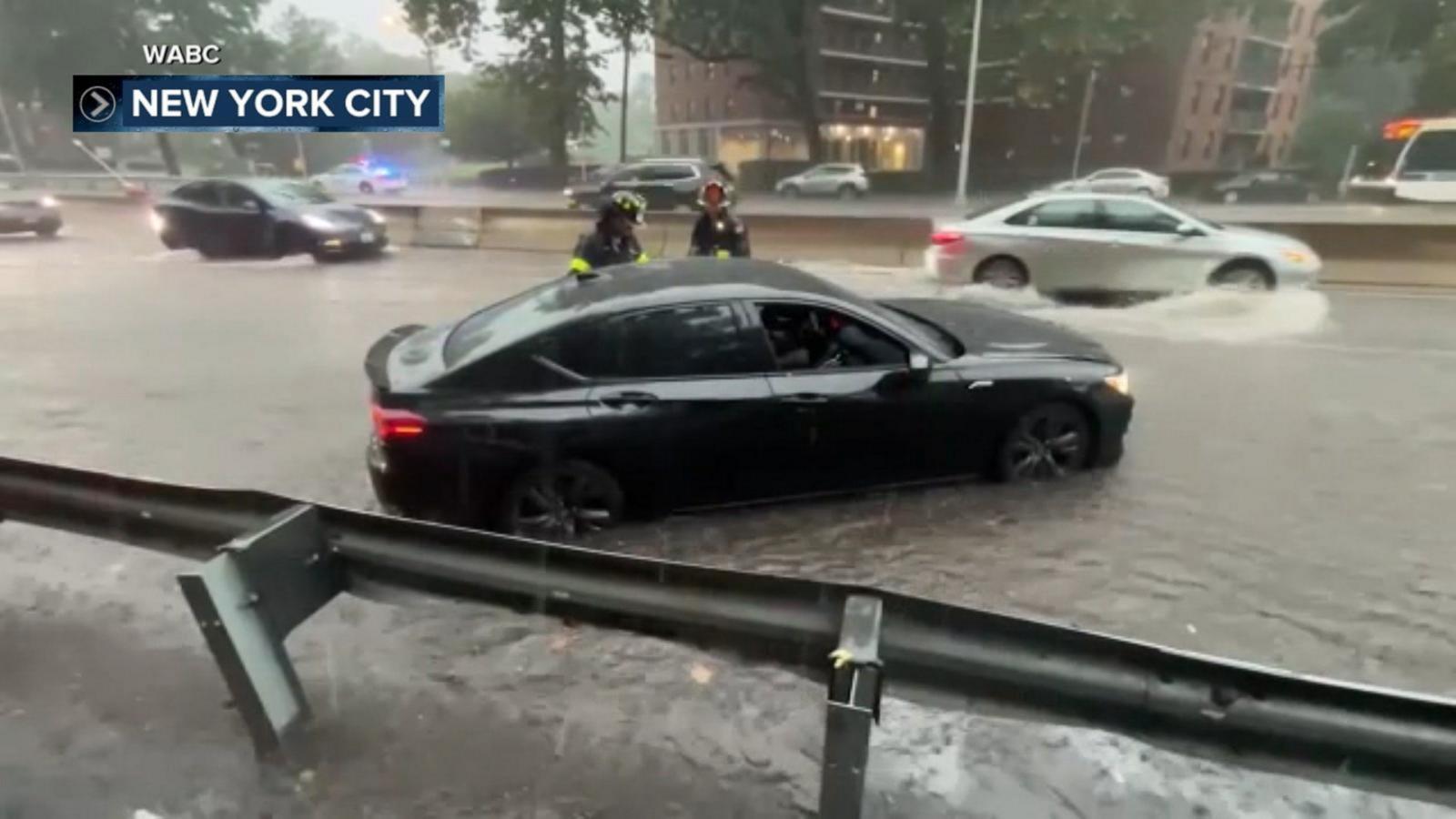 Storm system causes flooding along I-95 corridor - Good Morning America