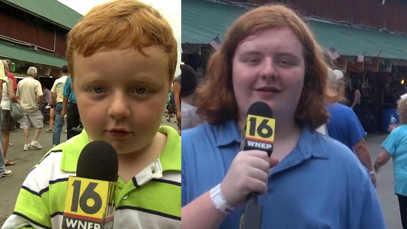 VIDEO: 'Apparently Kid' Noah Ritter revisits his viral fair moment 10 years