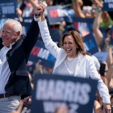 VIDEO: Harris hits campaign trail with Walz