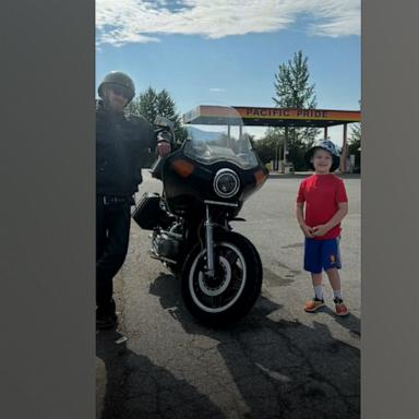 VIDEO: 4-year-old shares heartwarming moment with biker 