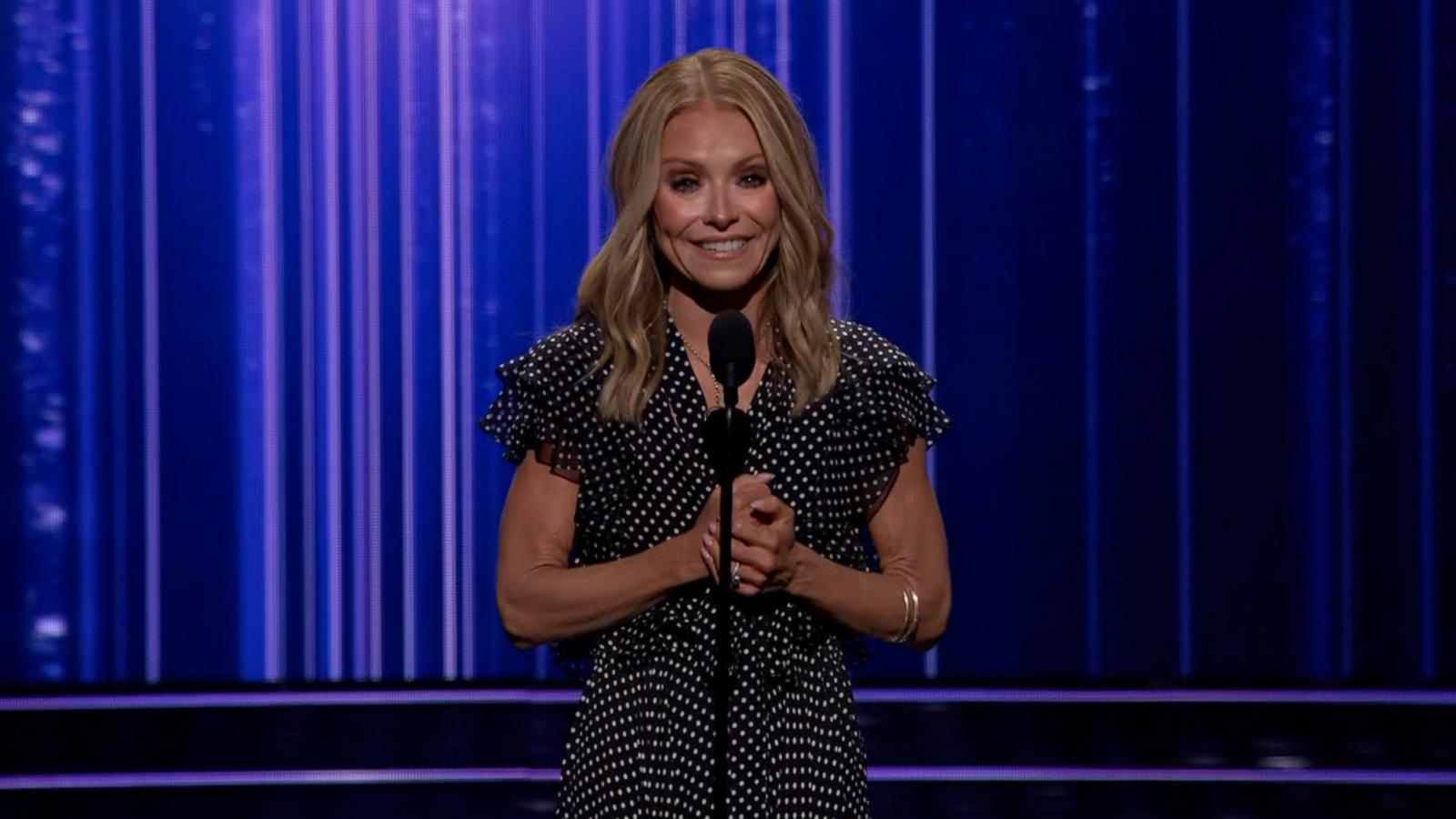 The talk show host credited Disney for her successful career and for introducing her to her husband and co-host, Mark Consuelos. Stream the awards on Disney+ beginning Aug. 12 at 2 p.m. PT, 5 p.m. ET.