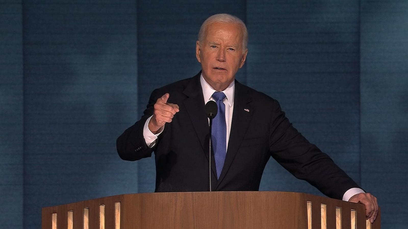 VIDEO: Biden praises Harris during DNC speech