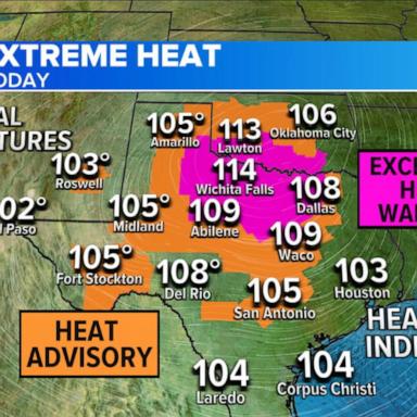 VIDEO: All-time record breaking August heat gripping the Southern Plains