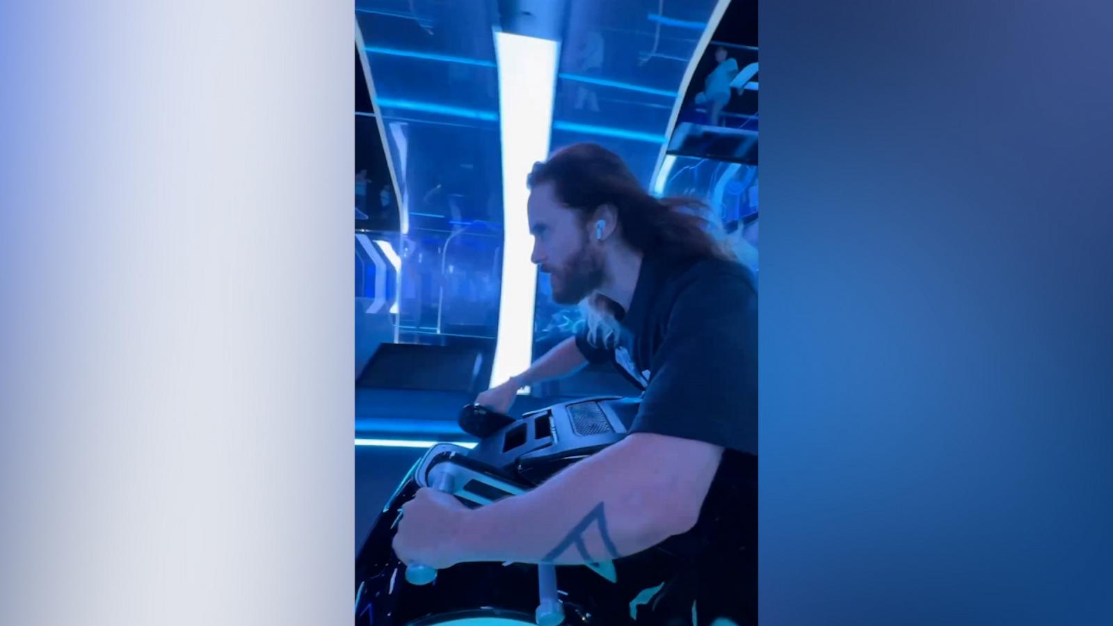 Jared Leto says he 'feels like he's home' riding Tron at Disney World for 1st time