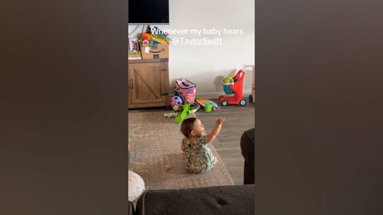 VIDEO: Adorable baby dances when she hears a Taylor Swift song