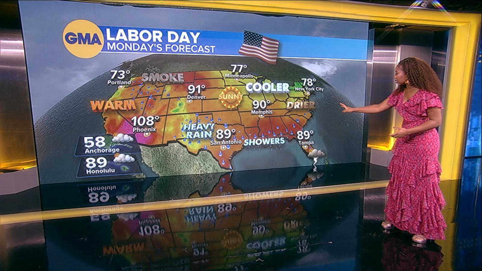 VIDEO: Weather forecast ahead of Labor Day weekend travel rush home