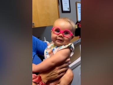 WATCH:  Watch this baby's reaction when she sees clearly for the 1st time