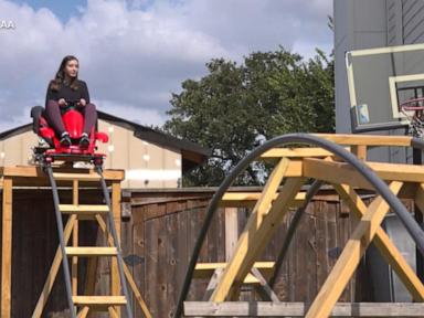 WATCH:  North Texas dad builds roller coaster for his kids