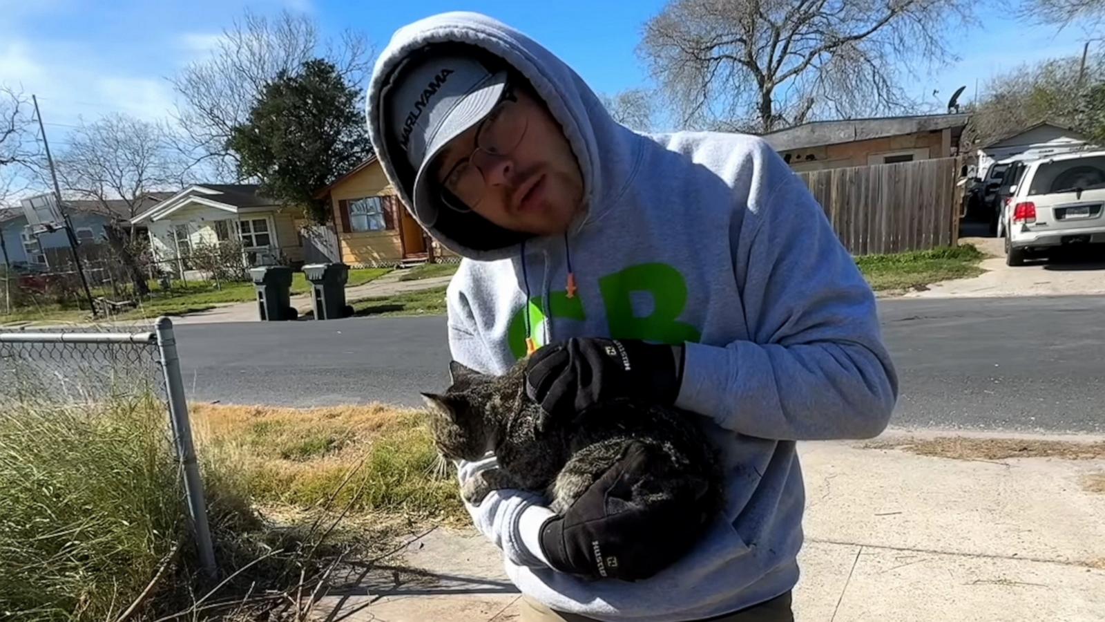 VIDEO: Landscaper raises over $180K for cat shelter that saved injured feline