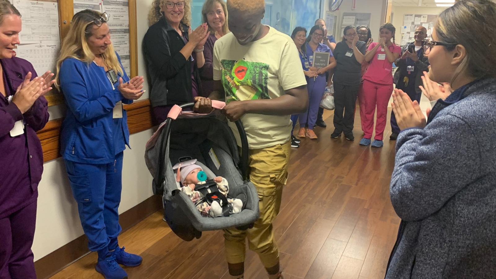 Baby named Miracle celebrates going home after 4 months in the NICU ...