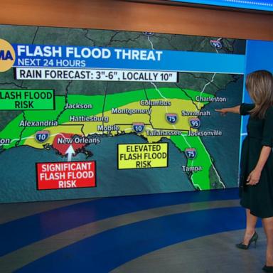 VIDEO: Flash flood threat for Gulf Coast