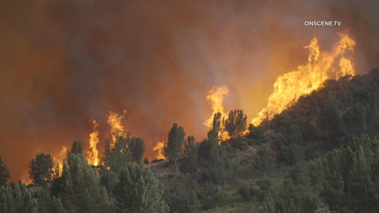 VIDEO: Explosive California wildfire forces hundreds of evacuations