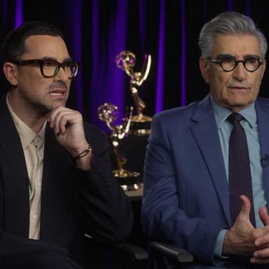 VIDEO: Emmys hosts Dan and Eugene Levy dish on award show prep