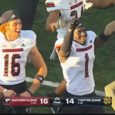 VIDEO: Northern Illinois stuns Notre Dame in college football upset, 16-14