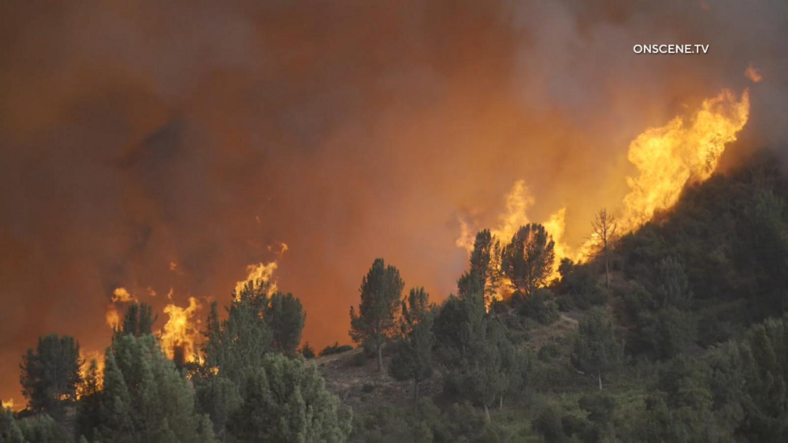 VIDEO: Thousands of buildings threatened by California wildfires