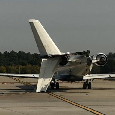 VIDEO: Delta plane clips smaller jet on Atlanta runway