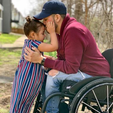 nthony Sanchez was paralyzed from the chest down in a motorcycle accident. But he’s determined to show his daughter — and the world — that being in a wheelchair doesn't stop him from being the best dad.