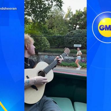 VIDEO: Ed Sheeran serenades runner