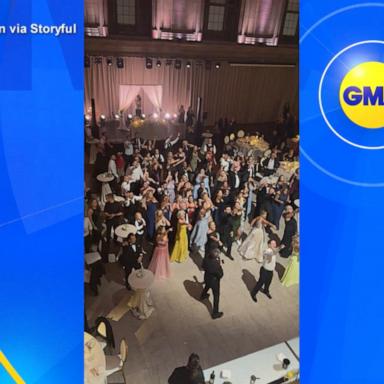 VIDEO: Wedding guests perform ABBA flash mob