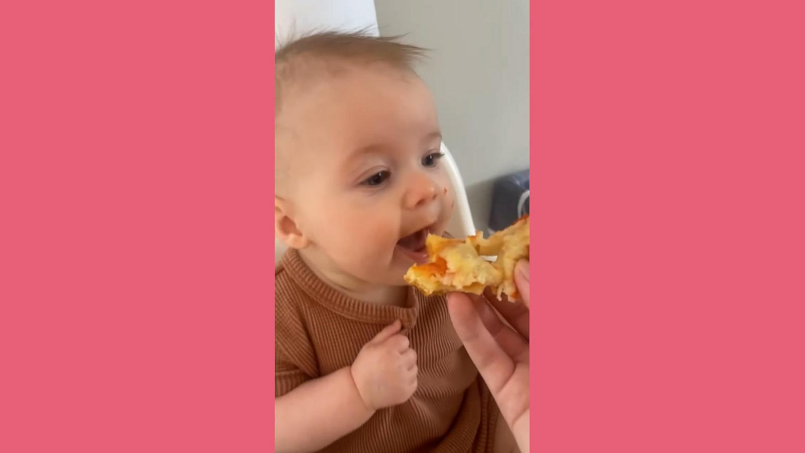 Baby Remi has a new favorite food.