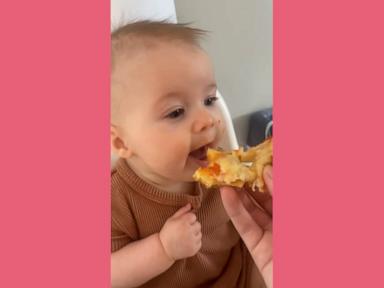 WATCH:  Baby has the best reaction to trying pizza for the 1st time