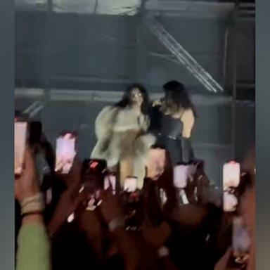 Fans went wild when the singers delivered a surprise performance of their duet, "Girl, so confusing."