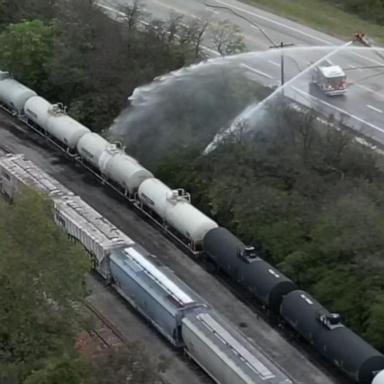 VIDEO: Evacuation after dangerous chemical leak from train