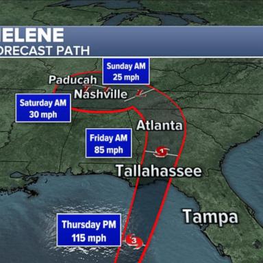 VIDEO: Hurricane Helene intensifies to Category 3 storm 