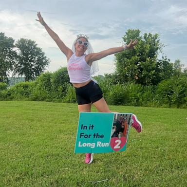 [Bride celebrates bachelorette party with half marathon]